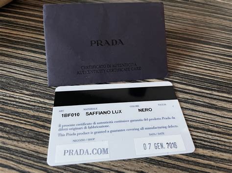 how to find out if a prada purse is real|Prada authenticity card.